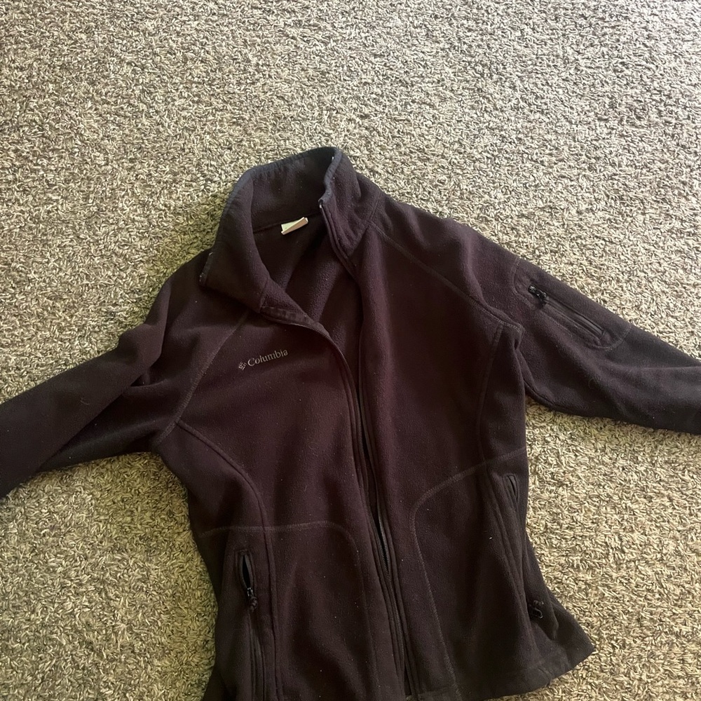 Columbia Women's Dark Black Full-Zip Fleece Jacket